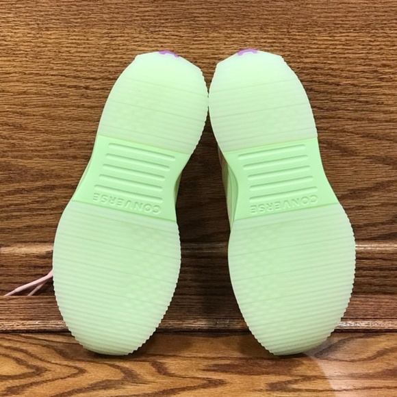 Converse Run Star Translucent Ox Storm Pink Barely Volt Shoes - Picture 6 of 8